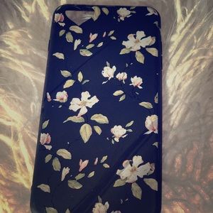 Classy White Flower Black IPhone 6s Plus case